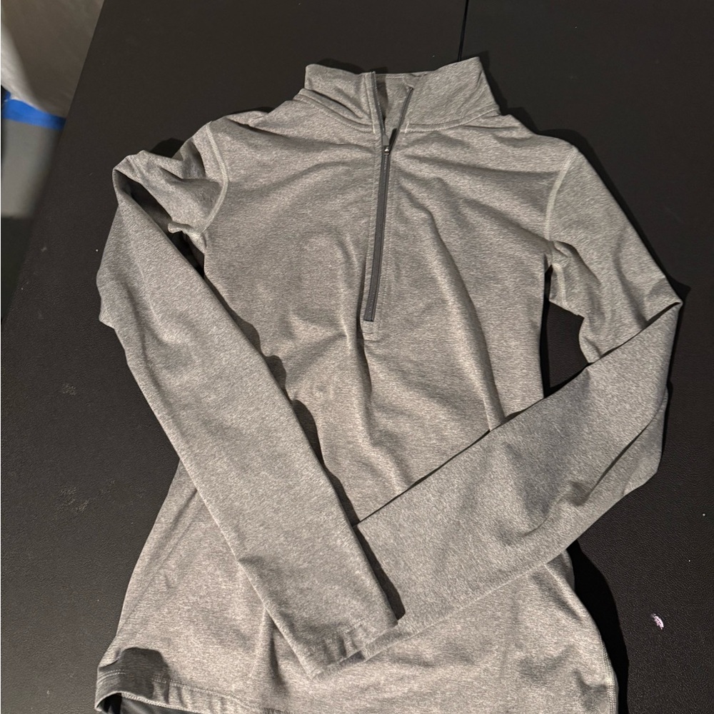 Nike Women's Heather Gray Long Sleeve Top